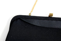 Vintage Black & Gold Evening Bag Clutch Purse