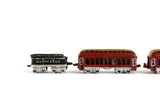 Vintage 1:12 Miniature Dollhouse Metal Toy Train Set