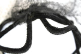 Vintage Black Velvet Fascinator Hat Headband with Netting