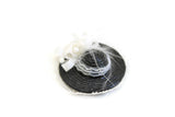 Vintage 1:12 Miniature Dollhouse Black & White Hat with Ribbons & Feathers