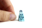 Vintage 1:12 Miniature Dollhouse Blue Metal Disney Castle Figurine