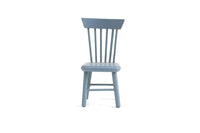 Vintage 1:12 Miniature Dollhouse Blue Side Dining Chair