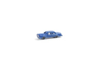 Vintage 1:12 Miniature Dollhouse Blue Metal Toy Car