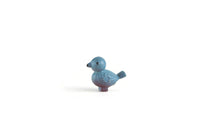 Vintage Miniature Blue & Red Plastic Bird Figurine