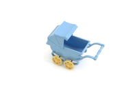 Vintage 1:12 Miniature Dollhouse Blue Plastic Stroller