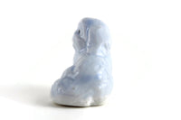 Vintage Blue Porcelain Dog Figurine