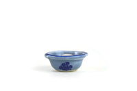 Vintage 1:12 Miniature Dollhouse Blue Porcelain Mixing Bowl with Ball of Dough