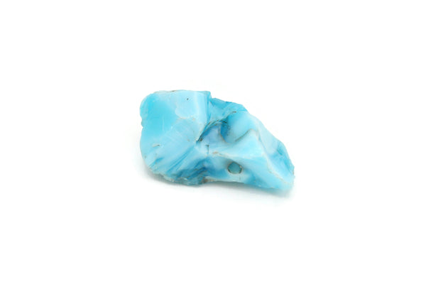 Vintage Blue Marbled Slag Glass Cullet Rock Chunk (4.7 Ounce)