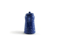 Vintage 1:12 Miniature Dollhouse Blue Spatterware Teapot