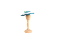 Vintage 1:12 Miniature Dollhouse Blue Hat