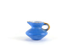 Vintage 1:12 Miniature Dollhouse Blue & Gold Porcelain Pitcher