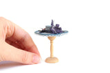 Artisan-Made Vintage Blue 1:12 Miniature Dollhouse Hat