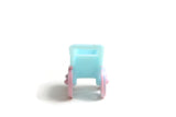 Vintage Miniature Dollhouse Small Scale Blue & Pink Plastic Doll Stroller