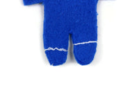 Vintage 1:12 Miniature Dollhouse Blue & White Baby Footie Pajamas