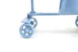 New Vintage 1:12 Miniature Dollhouse Blue Plastic Stroller by Jeryco
