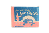 New Vintage 1:12 Miniature Dollhouse Blue Plastic Stroller by Jeryco