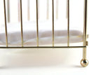 Vintage 1:12 Miniature Dollhouse Brass Bed with Mattress