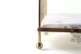 Vintage 1:12 Miniature Dollhouse Brass Bed with Mattress