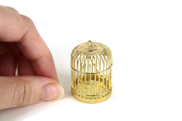 Vintage 1:12 Miniature Dollhouse Brass Birdcage – The Mustard Dandelion