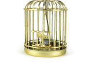 Vintage 1:12 Miniature Dollhouse Brass Birdcage with Stand