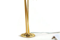 Vintage 1:12 Miniature Dollhouse Working Brass & Tulip Shade 12V Plug-In Floor Lamp