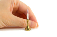 Vintage 1:12 Miniature Dollhouse Brass Electric Candlestick