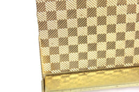 Vintage Brass & Multi-Color Glitter Notebook Memo Pad Holder