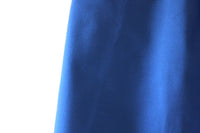 Vintage Solid Bright Blue Knee Length A-Line Midi Skirt