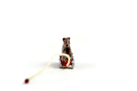 Vintage 1:12 Miniature Dollhouse Metal Bear Pull Toy
