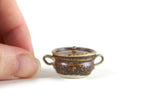 Artisan-Made Vintage 1:12 Miniature Dollhouse Pottery Crock or Serving Dish