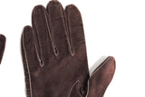 Vintage Brown Perforated Polka Dot Ladies' Gloves