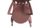 Vintage 1:12 Miniature Dollhouse Brown Plastic Rocking Chair