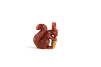 Vintage Miniature Brown Plastic Squirrel Figurine