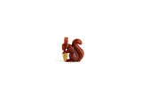 Vintage Miniature Brown Plastic Squirrel Figurine