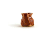 Vintage 1:12 Miniature Dollhouse Brown Pottery Pitcher