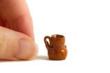 Vintage 1:12 Miniature Dollhouse Brown Pottery Pitcher