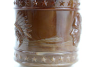 Vintage Brown Slag Glass Bob St. Clair Bicentennial Toothpick Holder