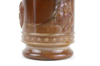 Vintage Brown Slag Glass Bob St. Clair Bicentennial Toothpick Holder