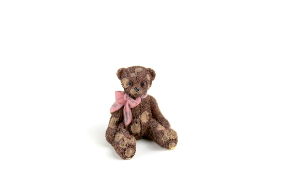 Vintage 1:12 Miniature Dollhouse Brown Spotted Teddy Bear