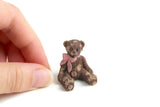 Vintage 1:12 Miniature Dollhouse Brown Spotted Teddy Bear