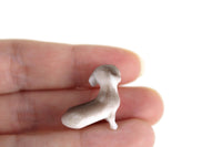 Vintage Brown & White Plastic Puppy Dog Figurine