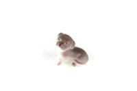 Vintage Brown & White Plastic Puppy Dog Figurine