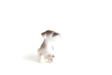 Vintage Brown & White Plastic Puppy Dog Figurine