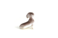 Vintage Brown & White Plastic Puppy Dog Figurine