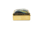 Vintage Cat-Themed Brass Divided Pill Box