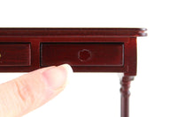 Vintage 1:12 Miniature Dollhouse Cherry Wood Console Table, Entry Table or Side Table