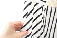 Anthropologie Navy & White Stripe Lace "Chessia Dress" by Maeve, Size 8, Originally $148