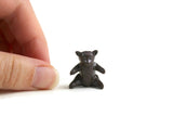 Vintage 1:12 Miniature Dollhouse Dark Brown Plastic Teddy Bear