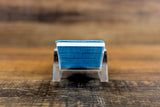 Vintage 1:12 Miniature Dollhouse Clear Acrylic Poolside Lounge Chair with Blue Striped Towel