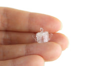 Vintage 1:12 Miniature Dollhouse Clear Sugar Bowl & Creamer Set